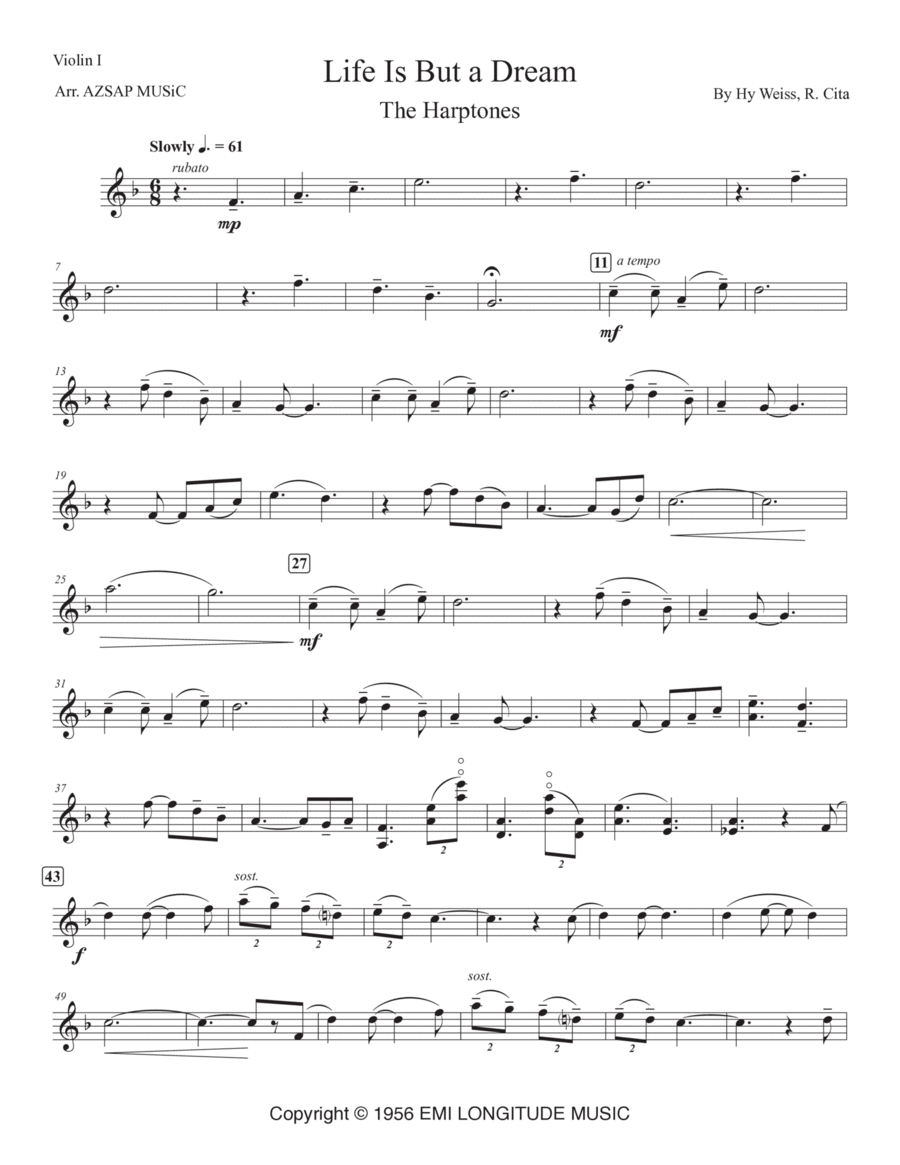Life Is But A Dream String Trio scores gallery preview page 1