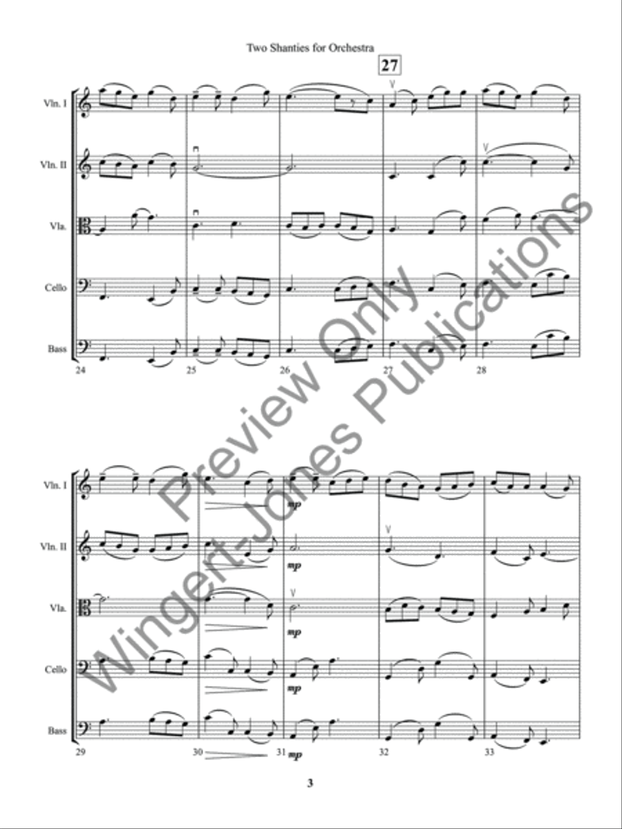 Two Sea Shanties for String Orchestra (Score) String Orchestra scores gallery preview page 6