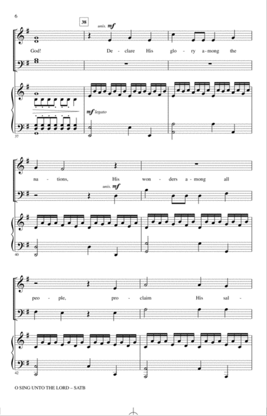 O Sing Unto The Lord (Psalm 96) 4-Part scores gallery preview page 5