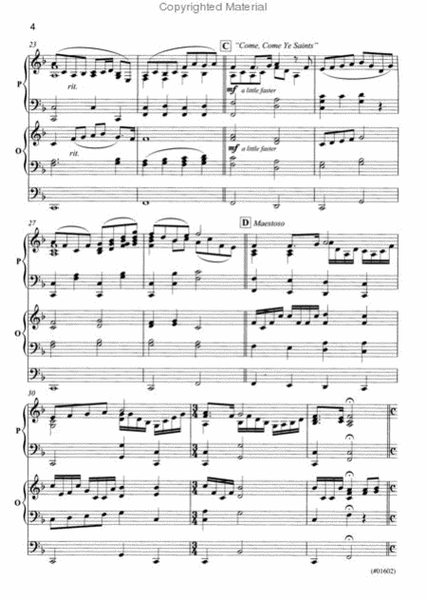 Pioneer Medley - Piano/Organ Duet image number null
