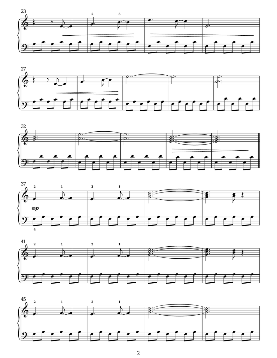 Preparation Easy Piano scores gallery preview page 2