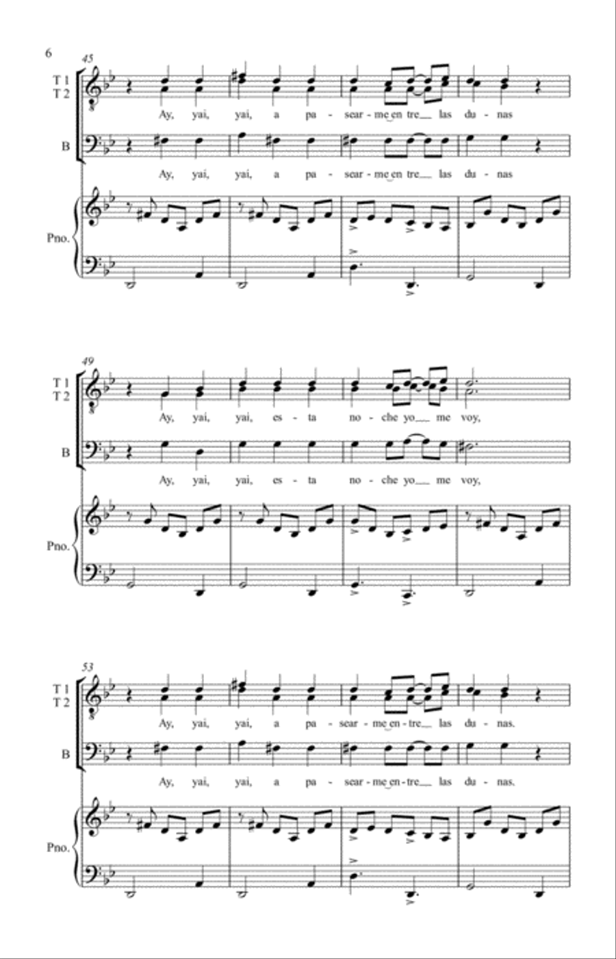 Canto del Agua Canto del Agua TTB scores gallery preview page 5