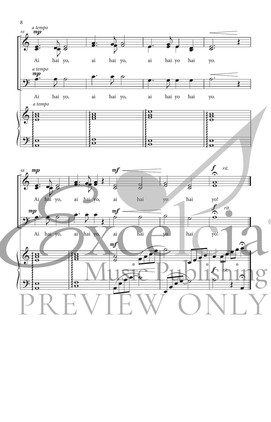 Ai Hai Yo Ai Hai Yo 3-Part scores gallery preview page 7