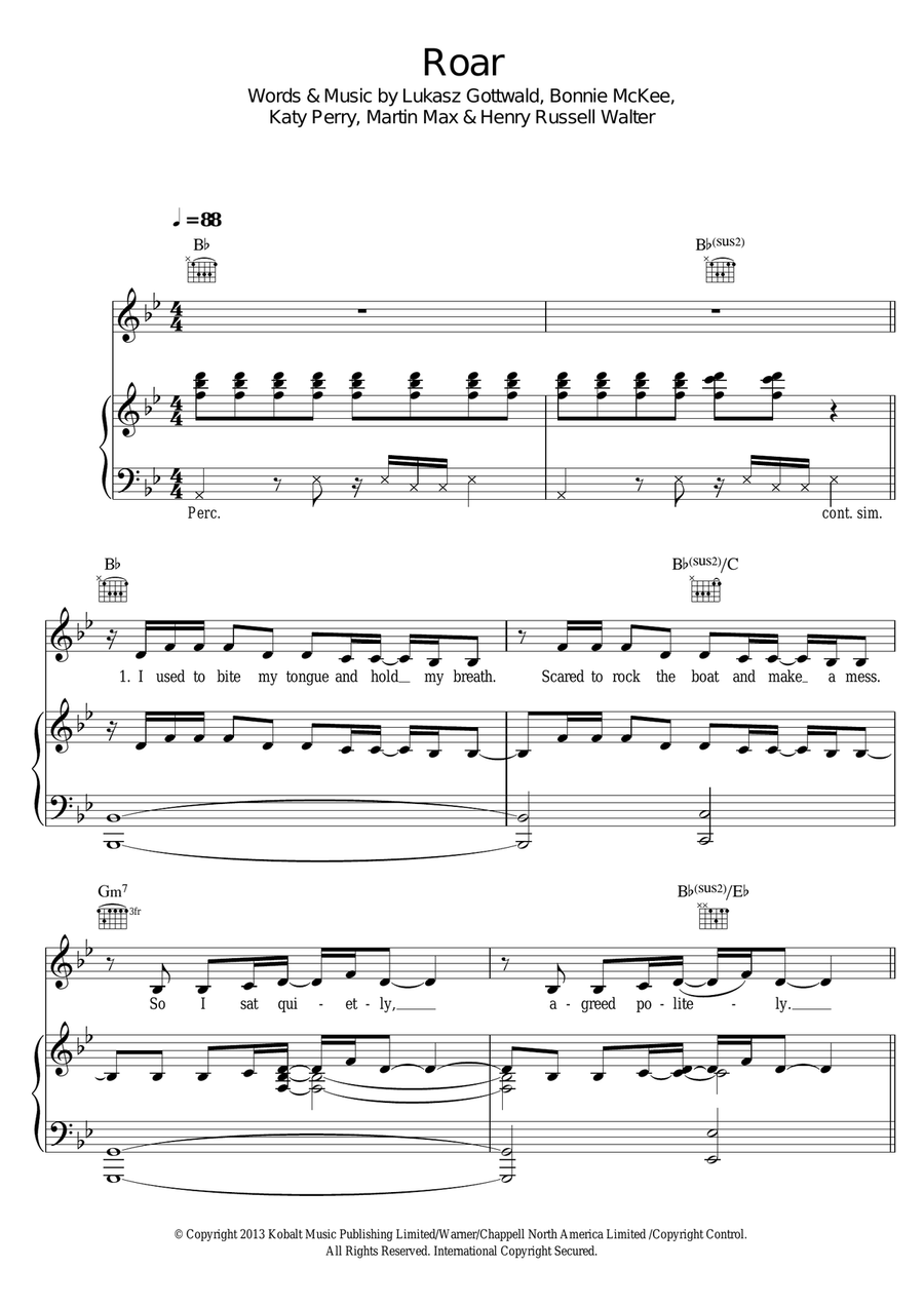 Roar Acoustic Guitar scores gallery preview page 1