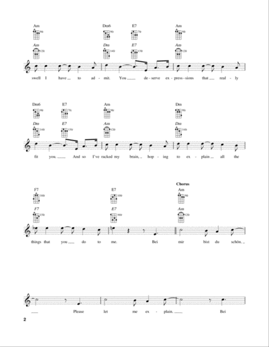 Bei Mir Bist Du Schon (Means That You're Grand) Banjo scores gallery preview page 2