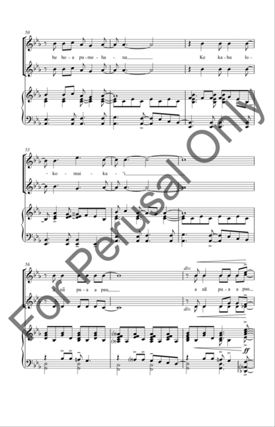Aia Ke Kanaka (Choral Score) SSAA scores gallery preview page 7