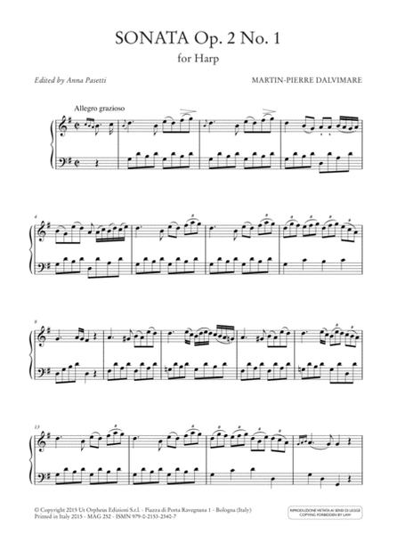 Sonata Op. 2 No. 1 for Harp