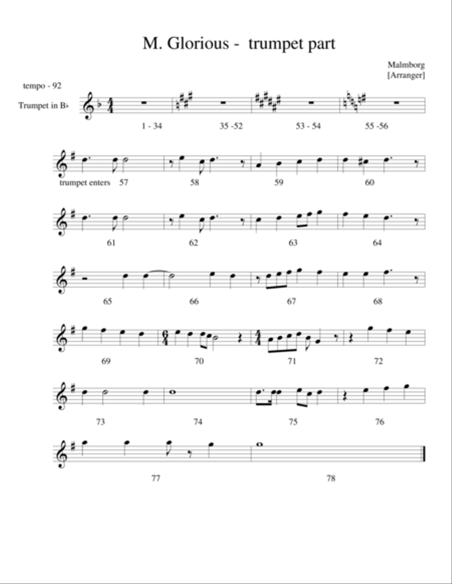 Glorious Glorious Voice scores gallery preview page 1