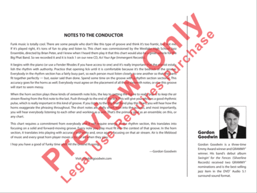 Hit the Ground Running Jazz Ensemble scores gallery preview page 3