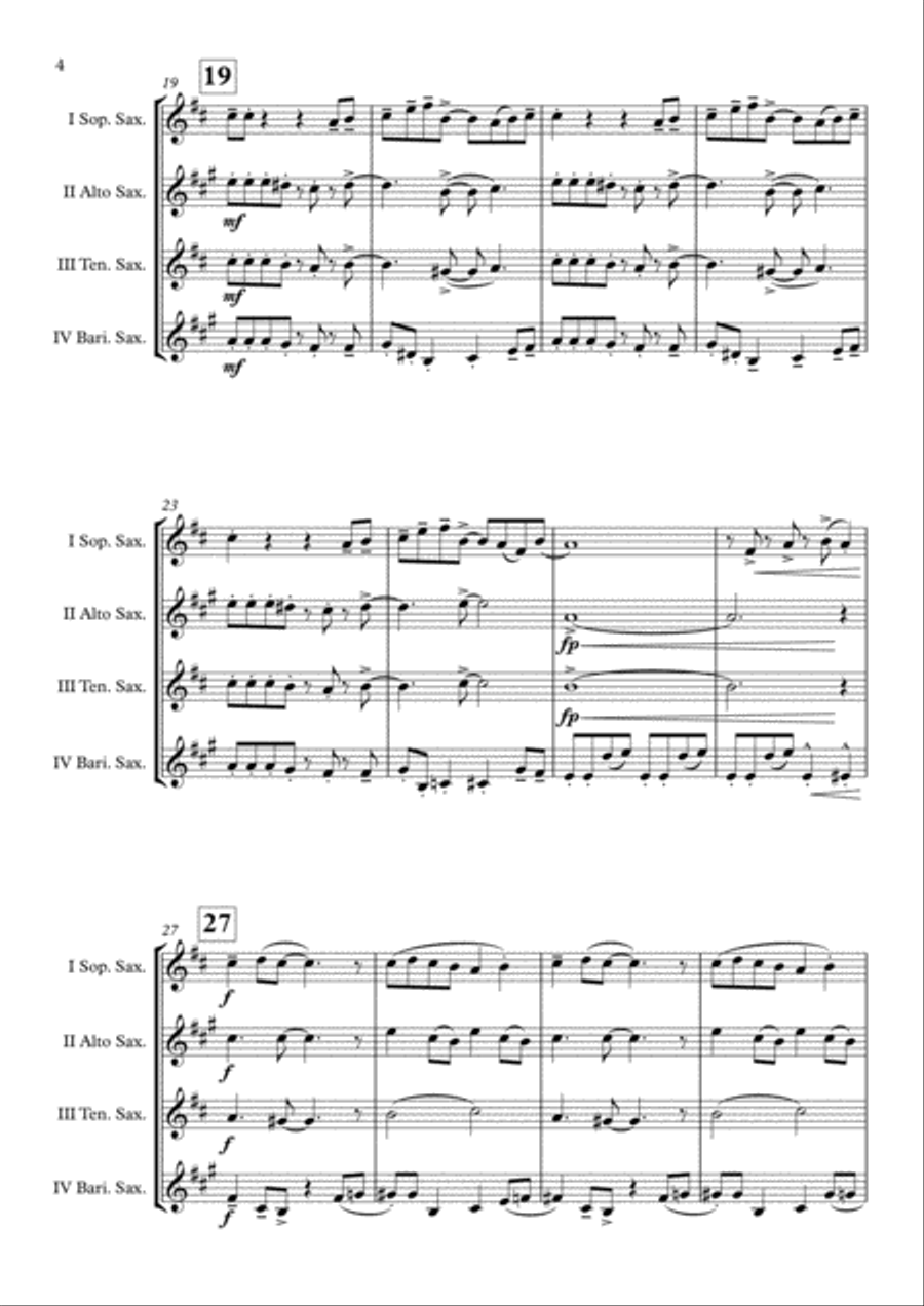 September September Saxophone Quartet scores gallery preview page 5