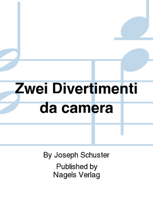 Book cover for Zwei Divertimenti da camera