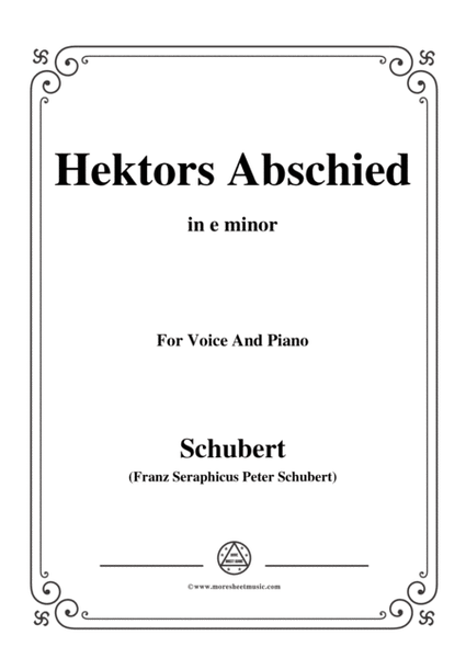 Schubert-Hektors Abschied(Hector's Farewell),D.312,in e minor,for Voice&Piano image number null