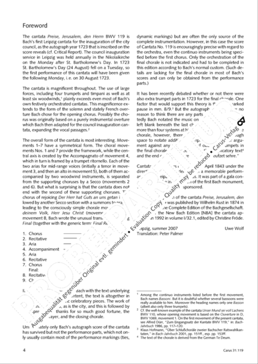 Praise the Lord, O Jerusalem (Preise, Jerusalem, den Herrn) 4-Part scores gallery preview page 5