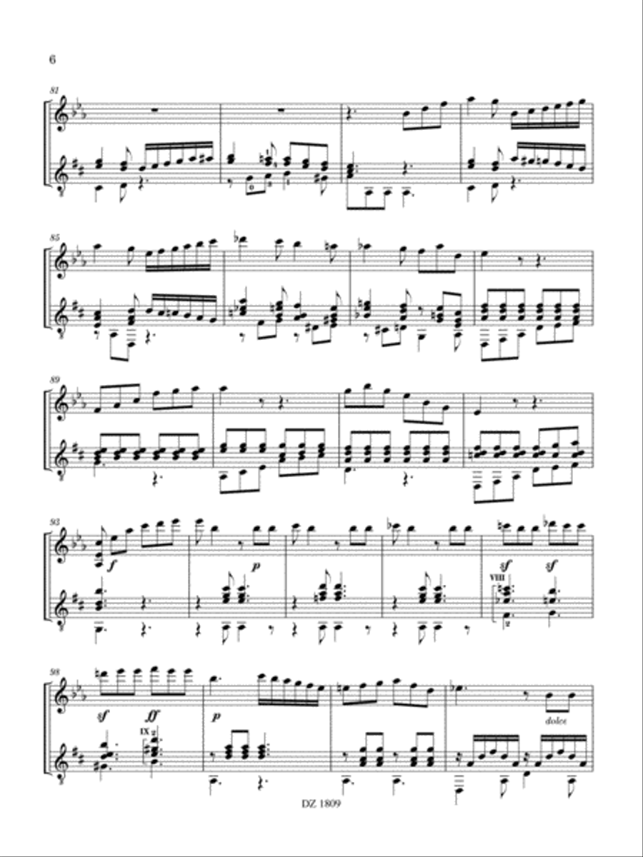 Adagio ma non troppo 43b Classical Guitar scores gallery preview page 6