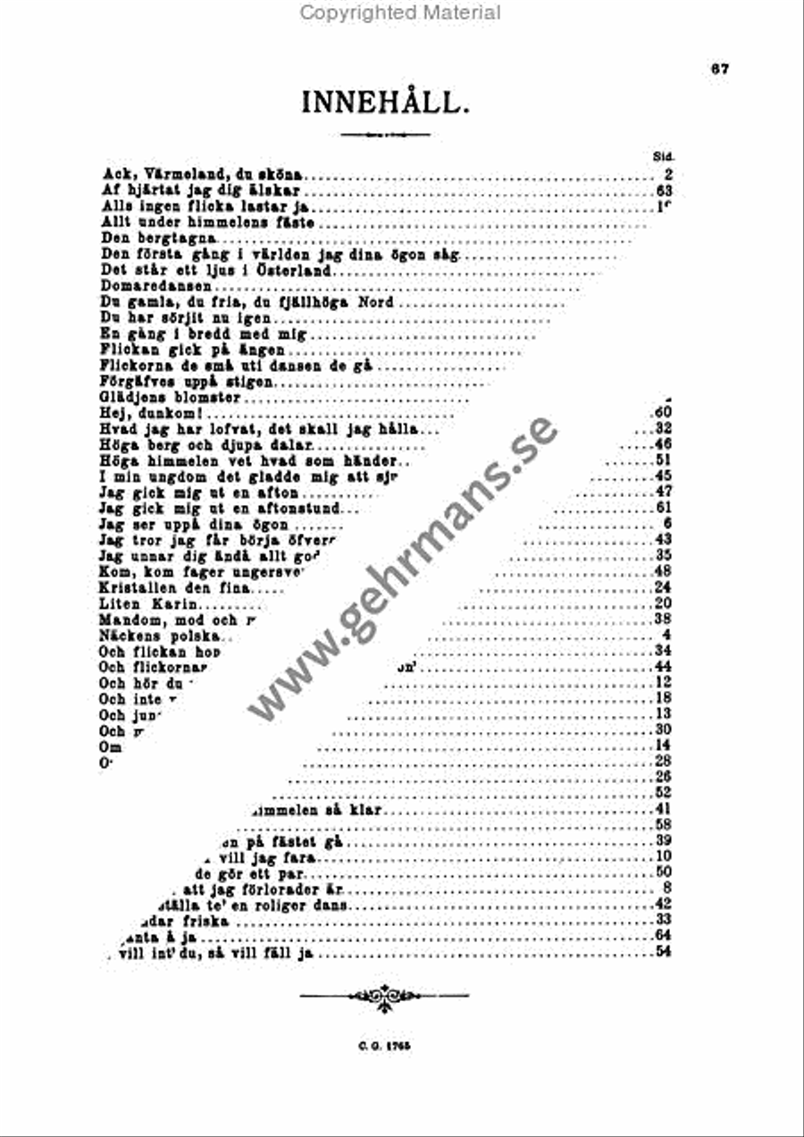Femtio svenska folkvisor - Sang och piano Voice scores gallery preview page 2