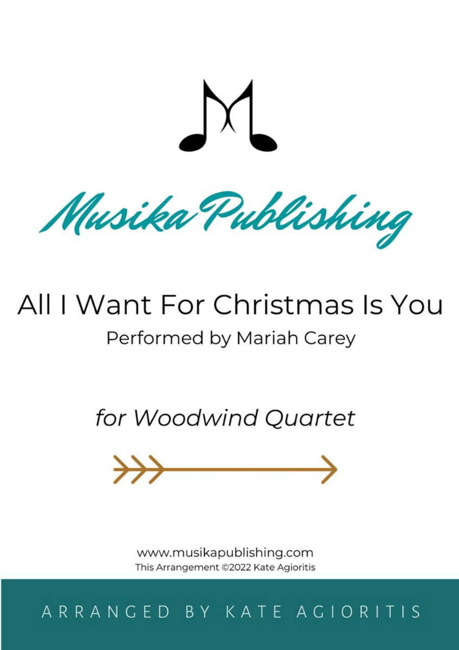 All I Want For Christmas Is You Woodwind Quartet scores gallery preview page 1