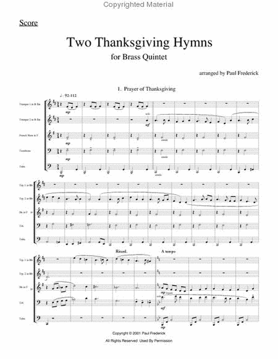 2 Thanksgiving Hymns