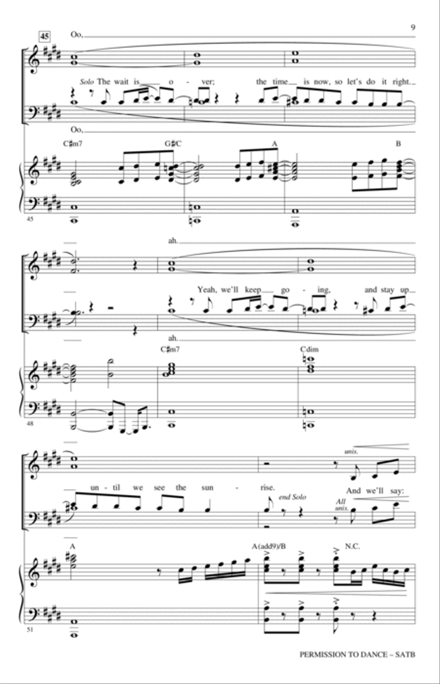 Permission To Dance (arr. Roger Emerson) 4-Part scores gallery preview page 8