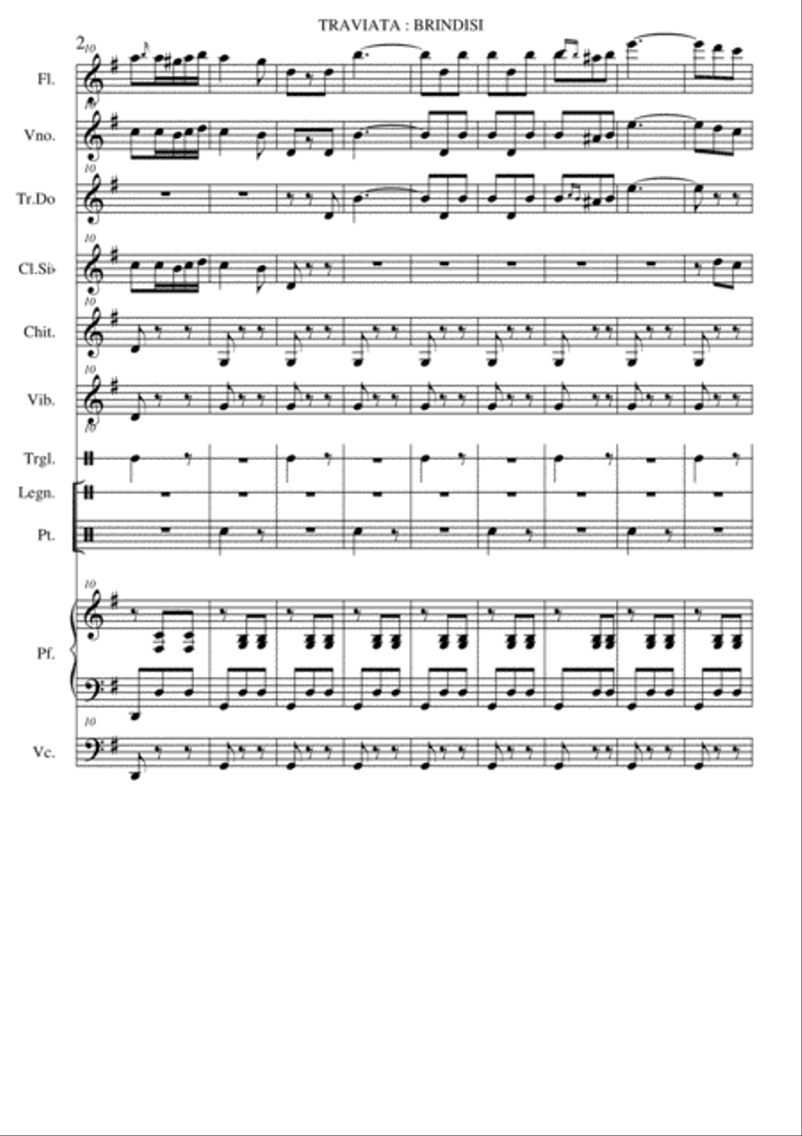 Traviata: Brindisi Small Ensemble scores gallery preview page 2