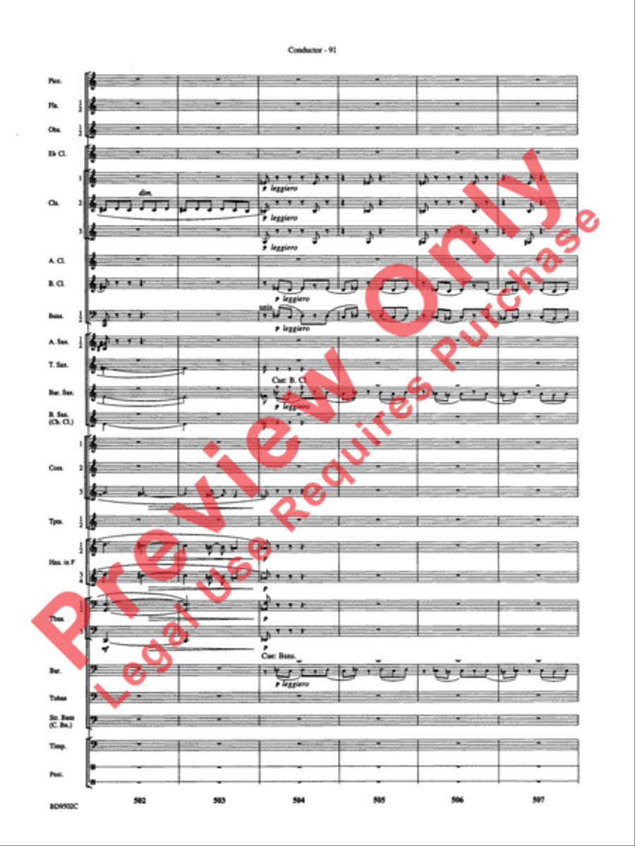 Symphony No. 3 for Band Concert Band scores gallery preview page 94