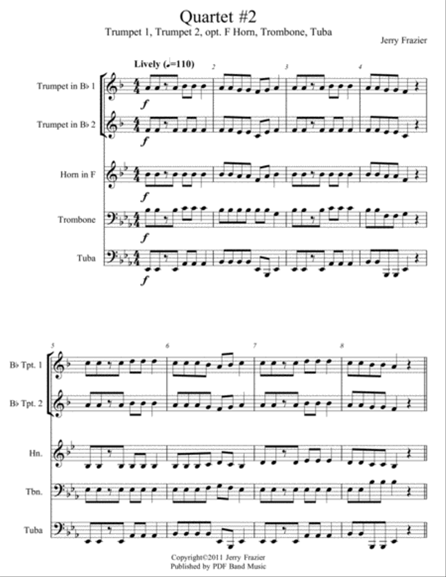 Brass Quartet #2 Brass Quartet scores gallery preview page 2