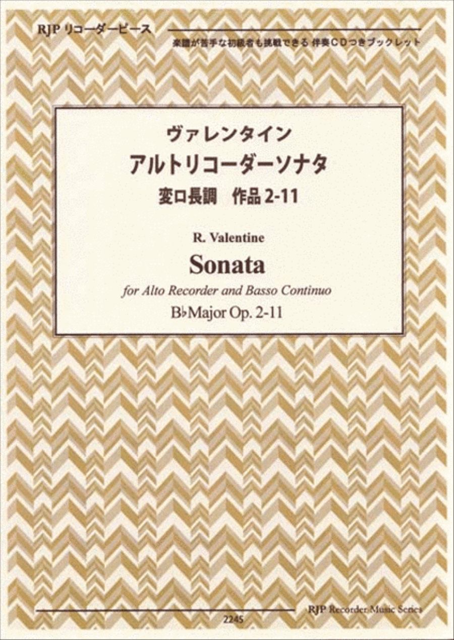 Sonata B-flat Major, Op. 2-11 Alto Recorder scores gallery preview page 1