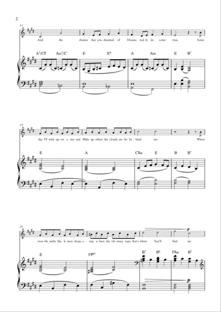 Over The Rainbow Over The Rainbow Voice scores gallery preview page 2