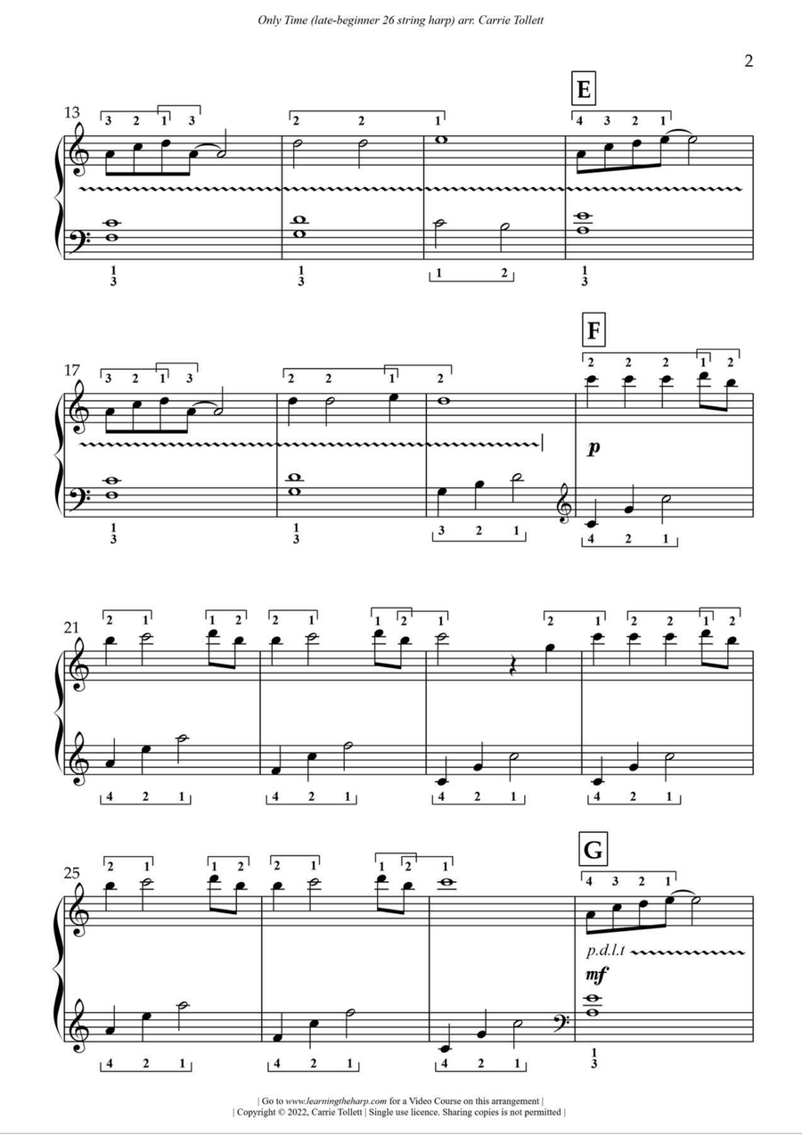 Only Time Harp scores gallery preview page 3