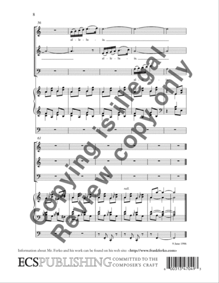 Christus resurgens (Christ being raised) 3-Part scores gallery preview page 6