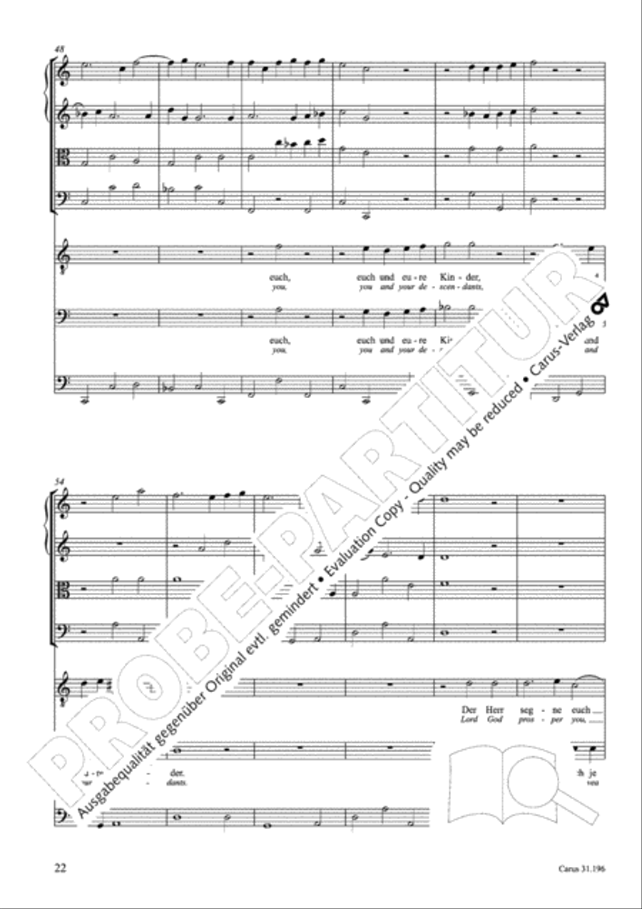 The Lord is mindful of us (Der Herr denket an uns) STB scores gallery preview page 22