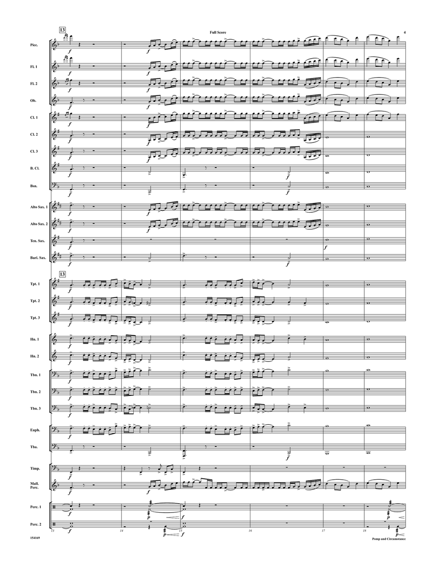 Pomp and Circumstance Concert Band scores gallery preview page 5
