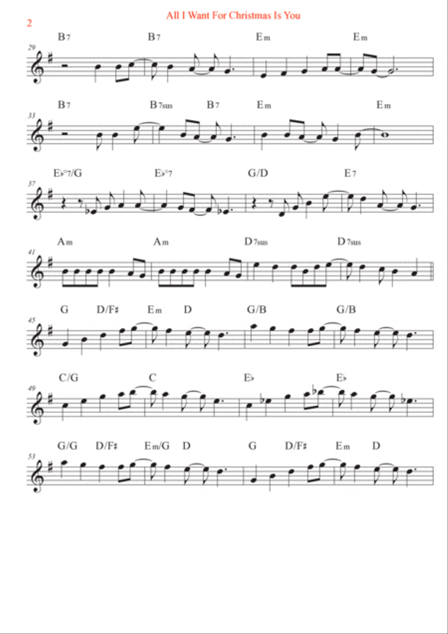 All I Want For Christmas Is You Electric Guitar scores gallery preview page 2