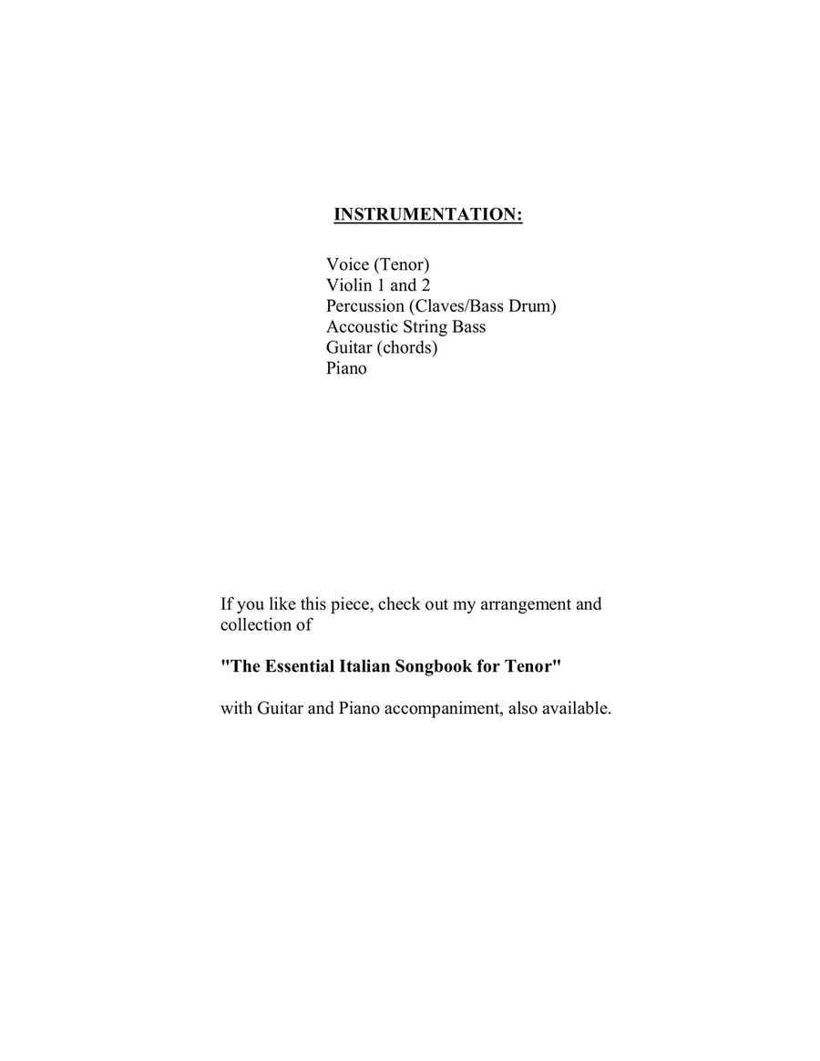 O Sole Mio Arranged for Tenor and Small Ensemble Percussion Ensemble scores gallery preview page 3