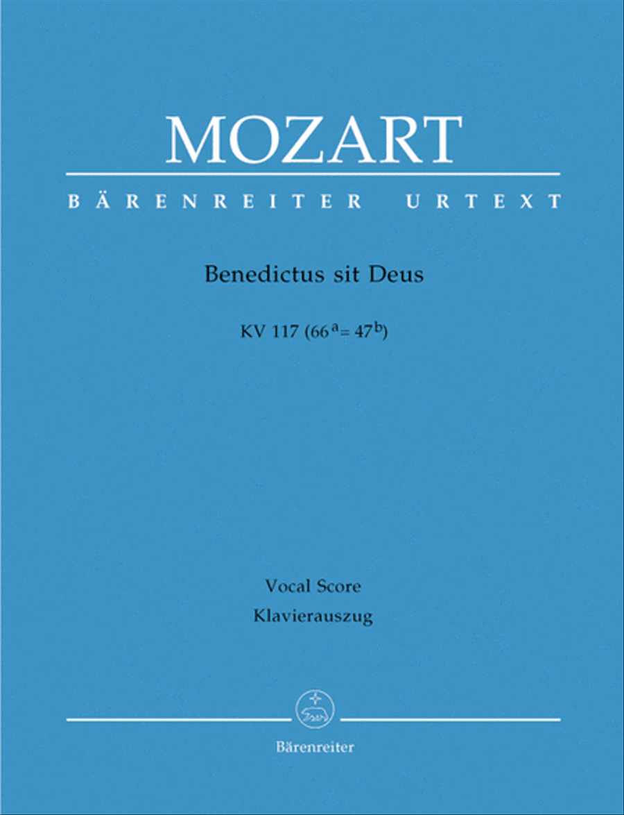 Benedictus sit Deus KV 117 (66a=47b) 4-Part scores gallery preview page 1