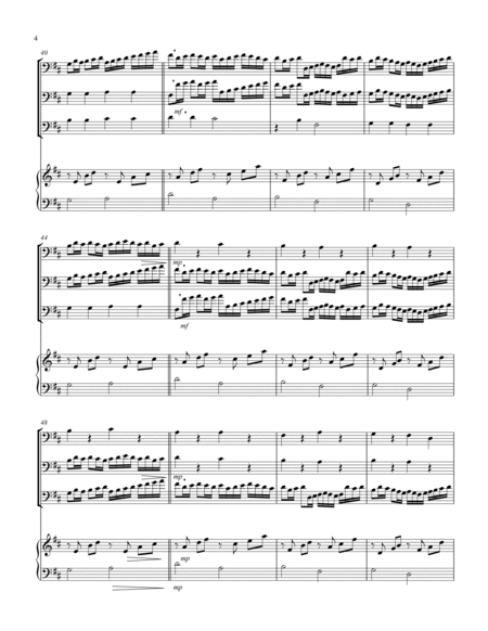 Canon in D (Pachelbel) (D) (Double Bass Trio, Keyboard)