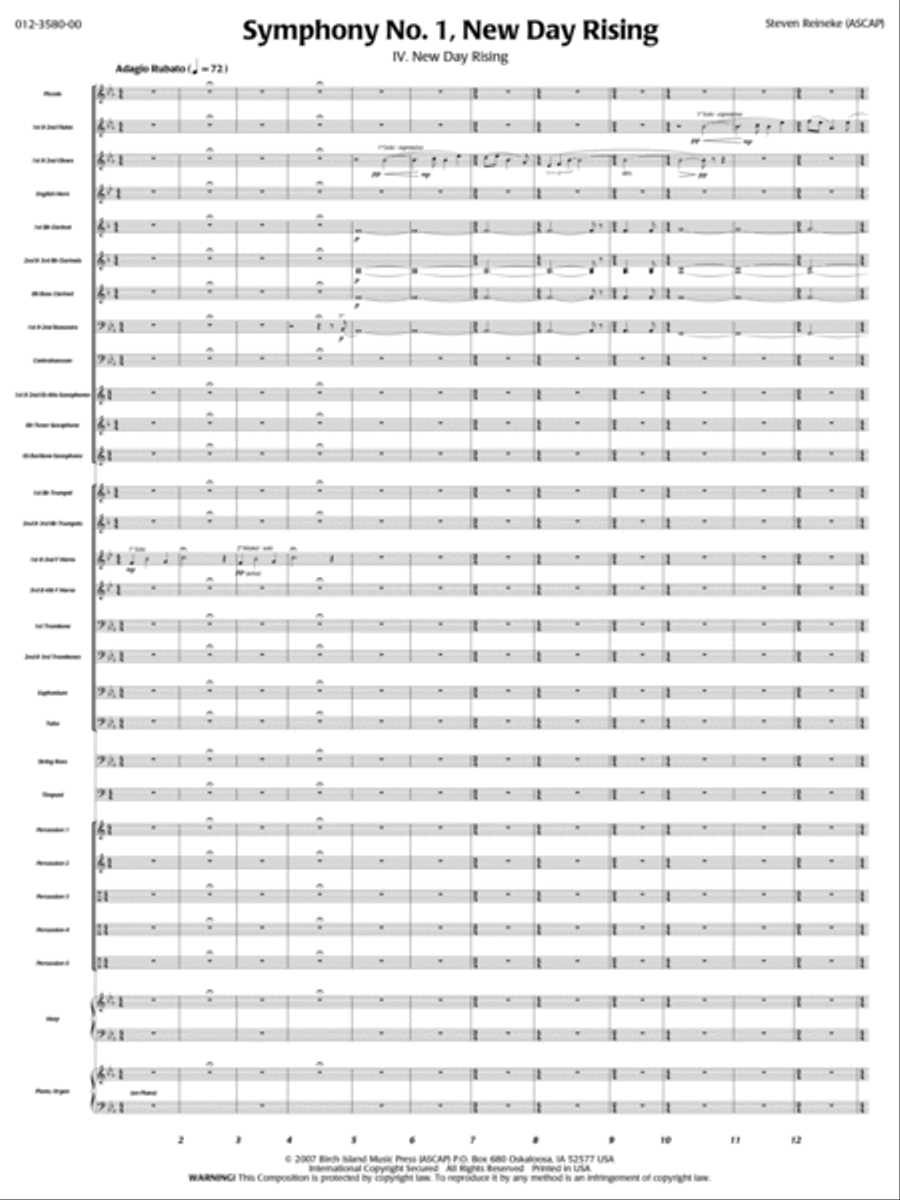 New Day Rising (Symphony 1, New Day Rising, Mvt. IV) Concert Band scores gallery preview page 2