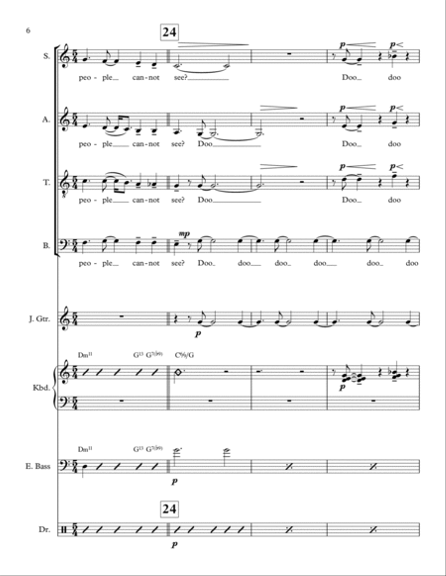Alice In Wonderland Divisi scores gallery preview page 6