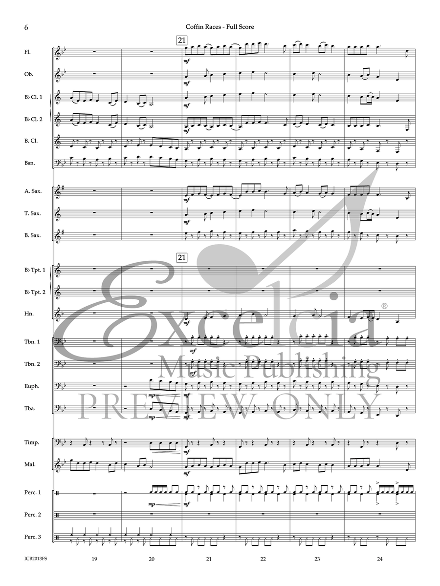 Coffin Races (Score) Coffin Races (Score) Concert Band scores gallery preview page 6