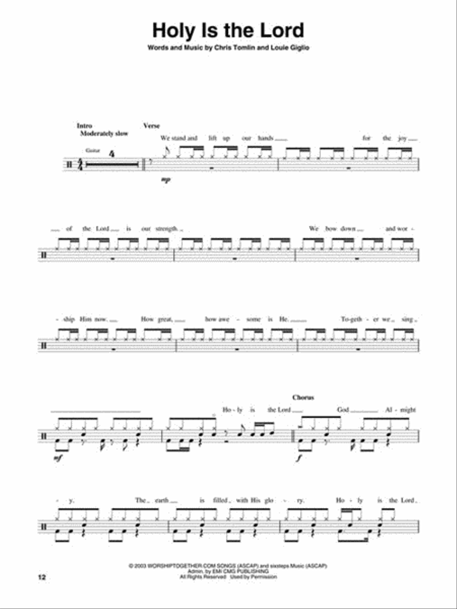 Holy Is the Lord - Drum Edition Drums scores gallery preview page 3