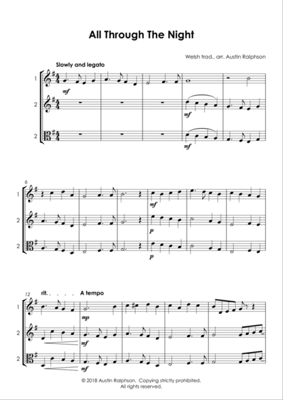 15 Violin and Viola Duets for Fun (popular classics) - various levels String Duet scores gallery preview page 4