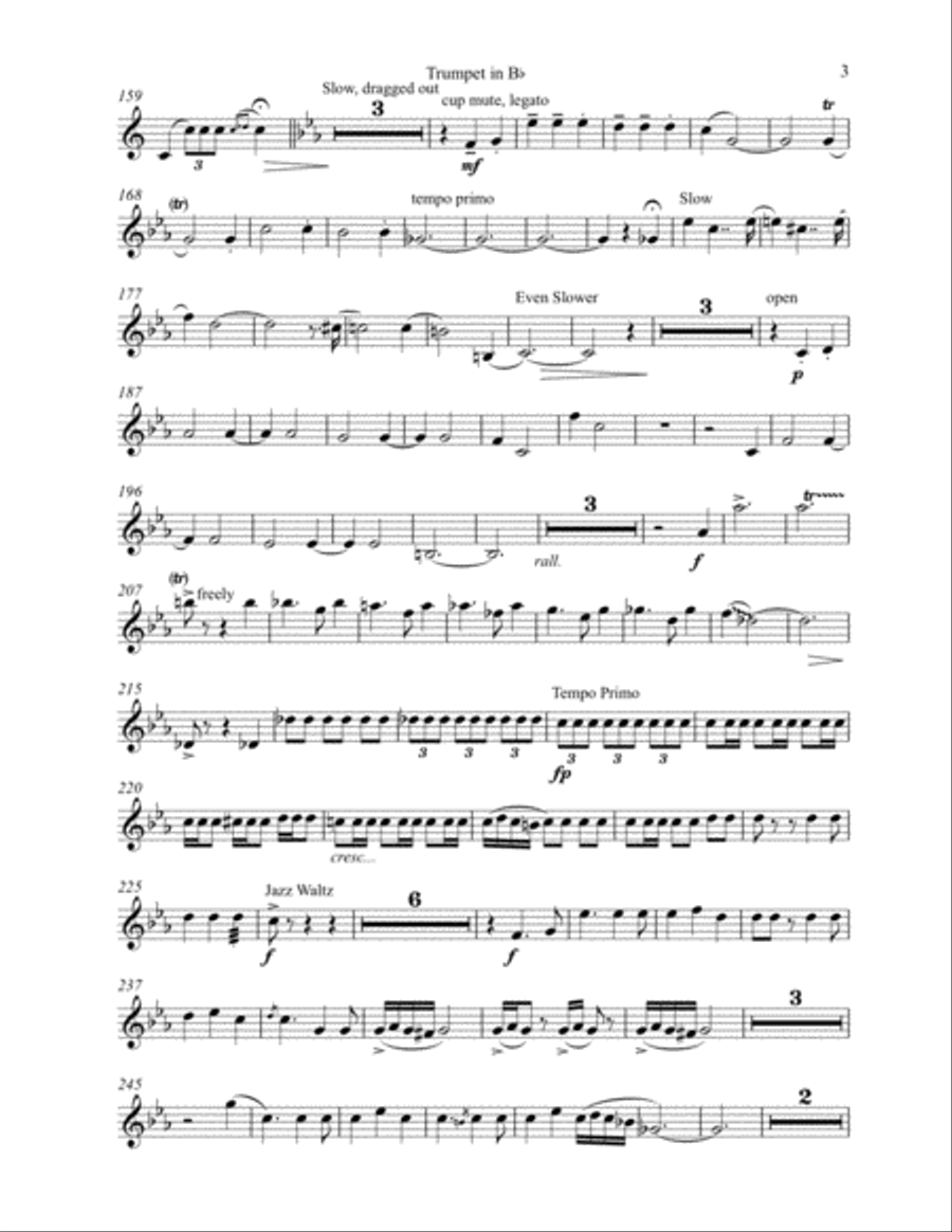 A Waltz for Life after Death Trumpet Solo scores gallery preview page 3