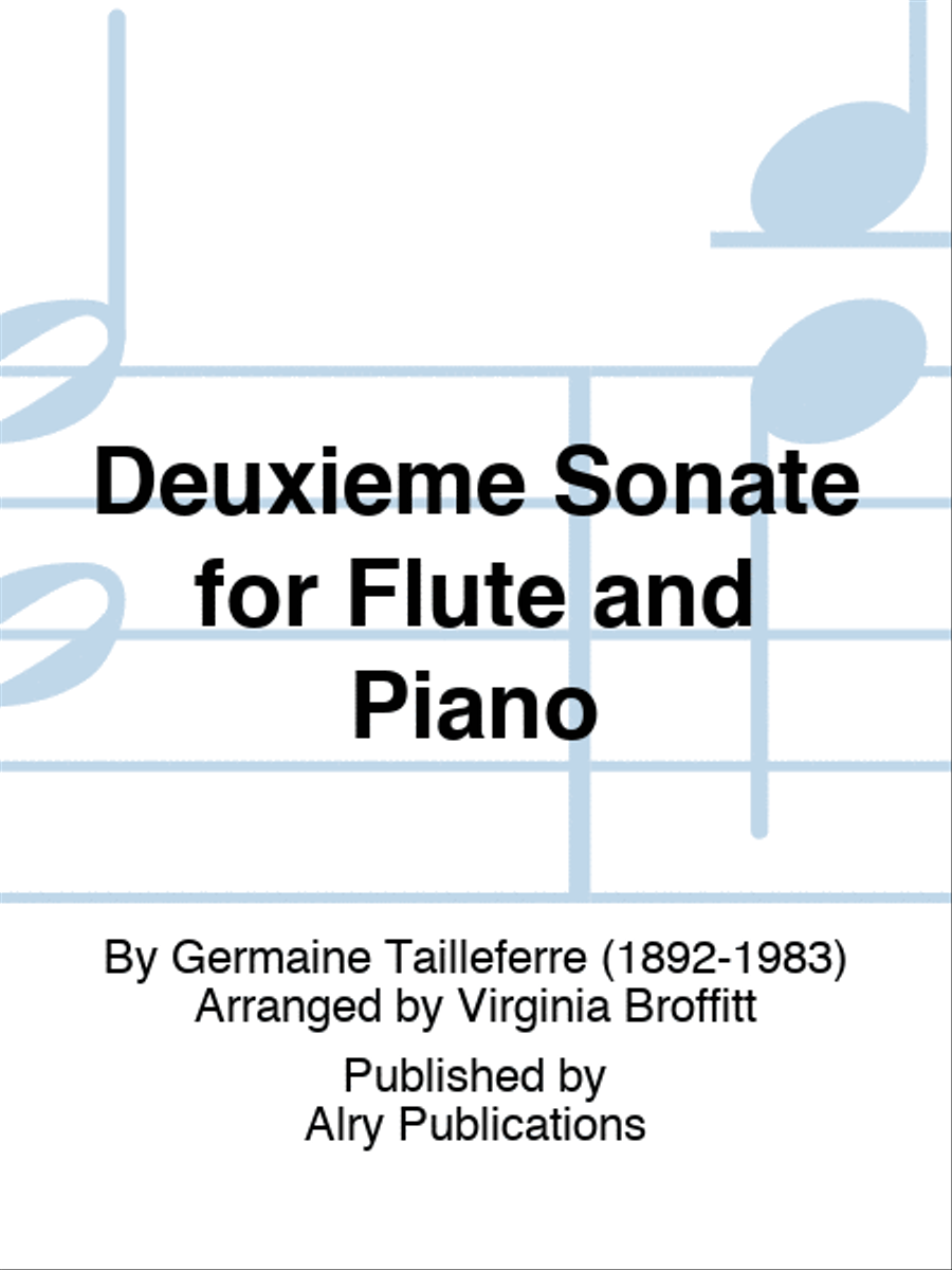 Deuxieme Sonate for Flute and Piano Flute Solo scores gallery preview page 1