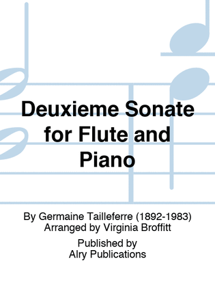 Book cover for Deuxieme Sonate for Flute and Piano
