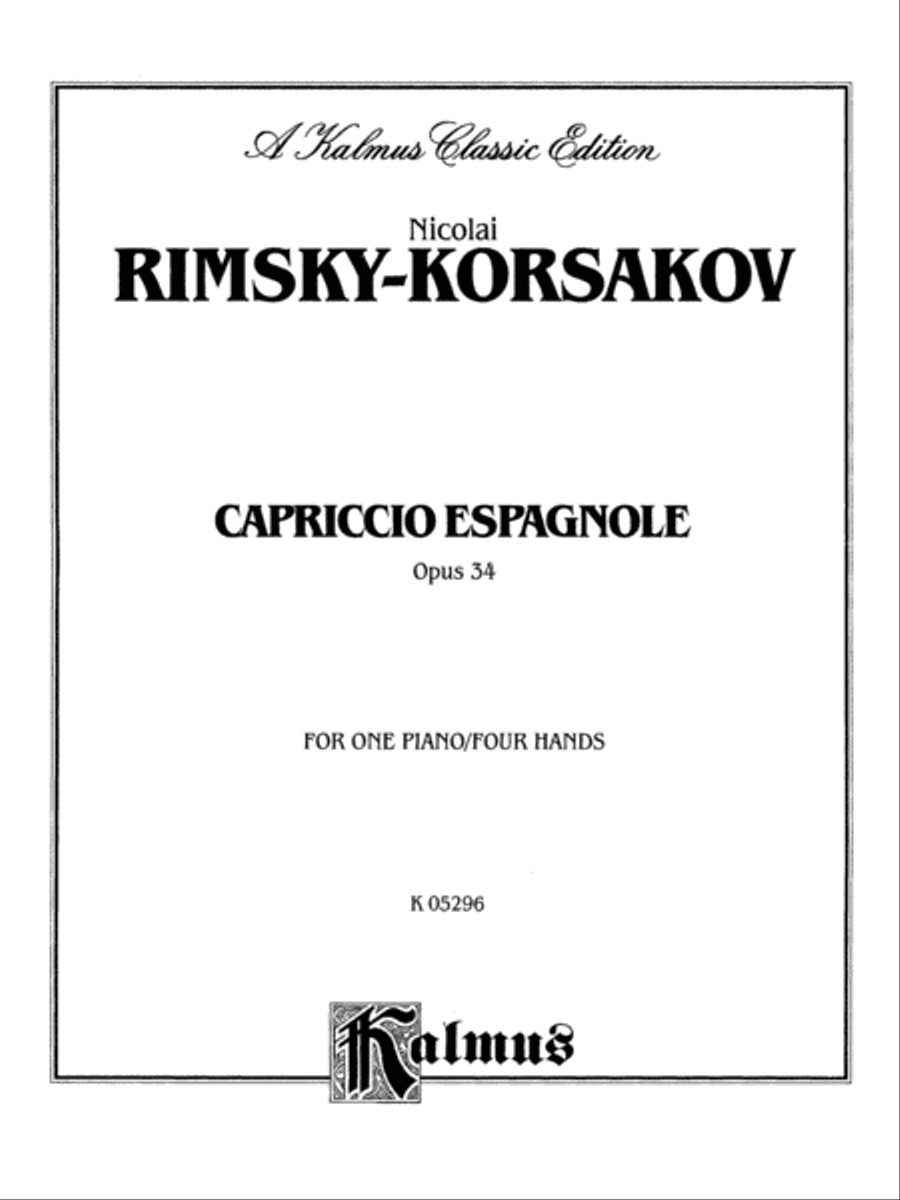 Capriccio Espagnole Piano Duet