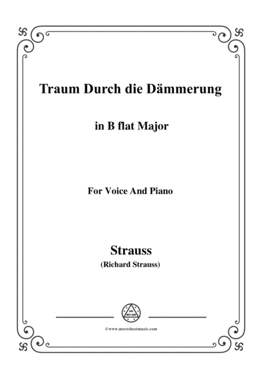 Richard Strauss-Traum Durch die Dämmerung in B flat Major,for voice and piano image number null