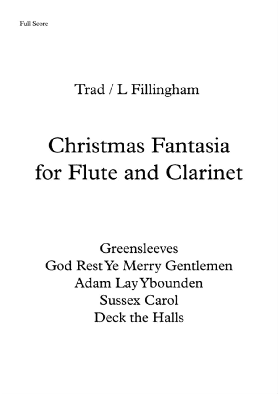 Christmas Fantasia Christmas Fantasia Woodwind Duet scores gallery preview page 1