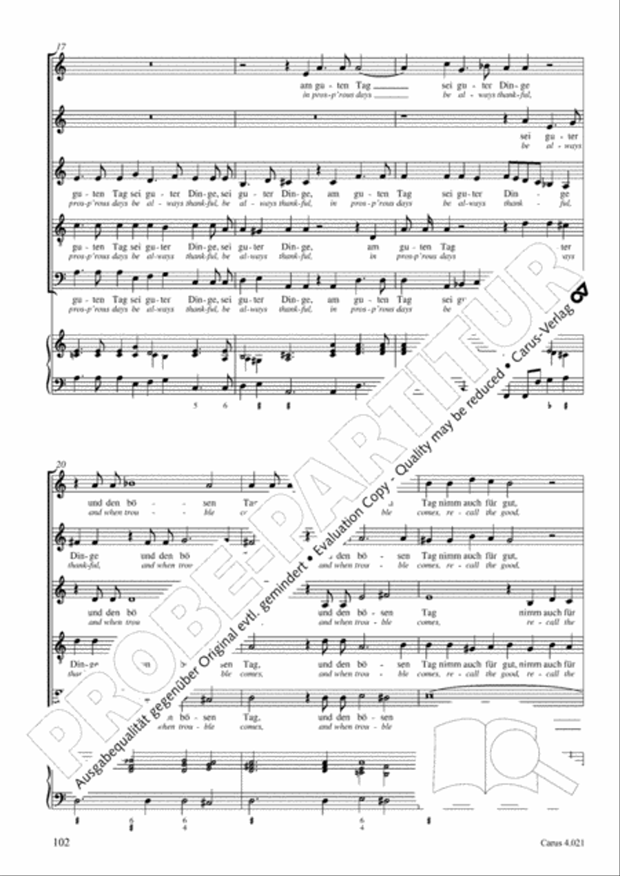 Schein: Israelsbrunnlein. Fontana d'Israel. Complete edition Choir scores gallery preview page 109