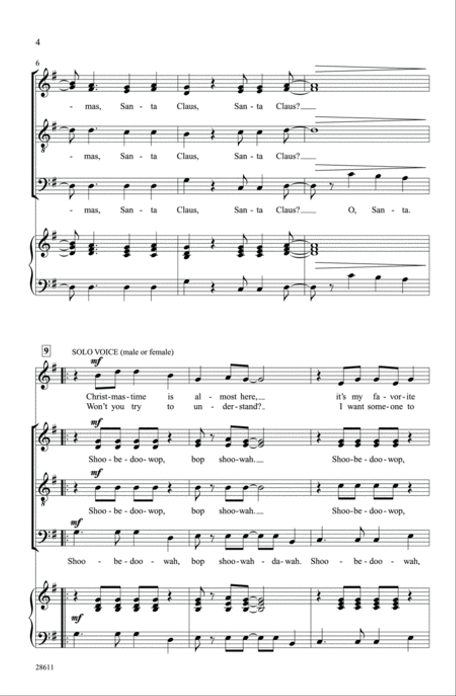 What'cha Gonna Bring for Christmas? 4-Part scores gallery preview page 3