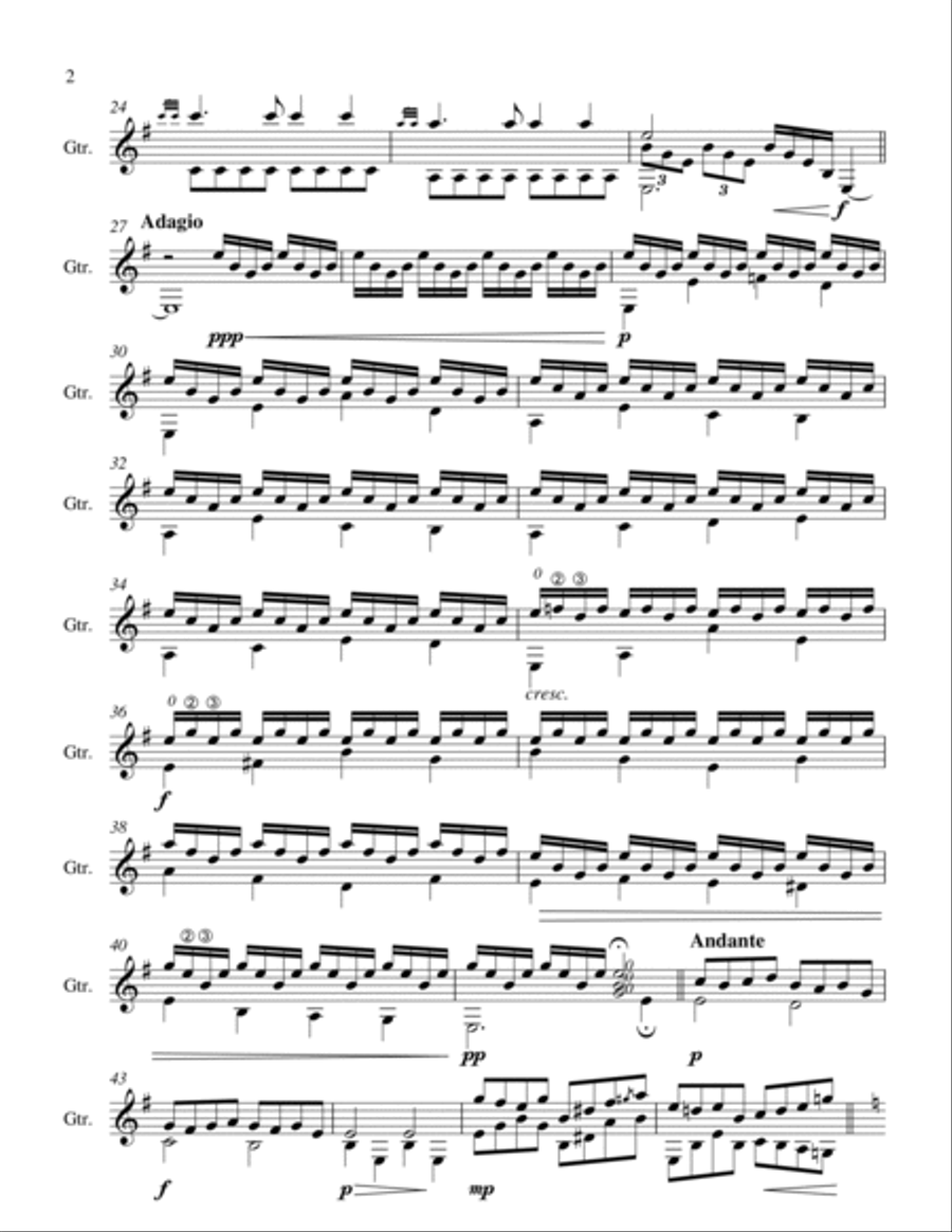 Fantasia No 1 Opus 13 Classical Guitar scores gallery preview page 2