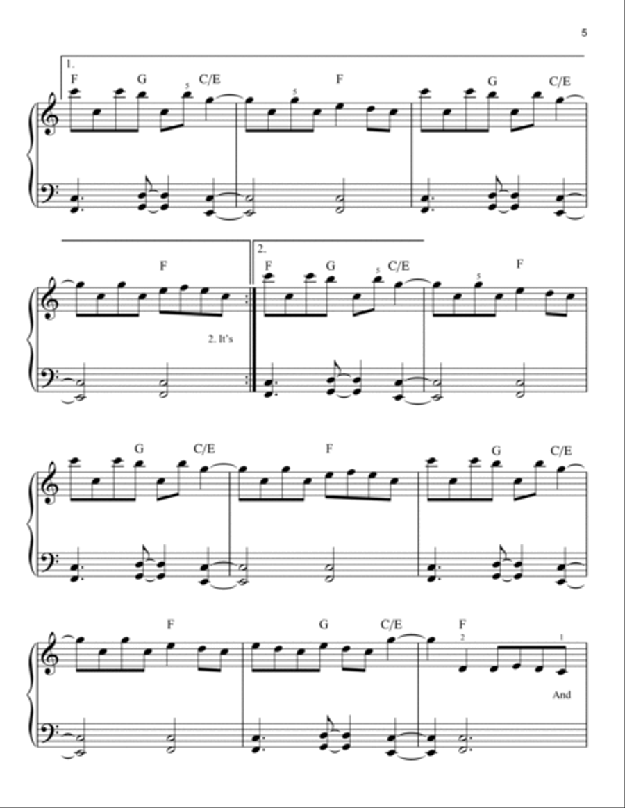 A Thousand Miles Easy Piano scores gallery preview page 5